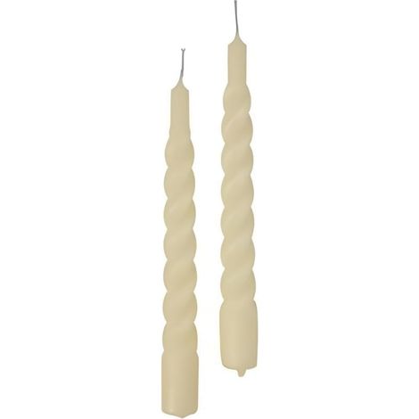 Risthò Lot de 50 Bougies pour Chandelier, Cire, Ivoire, 2,2 x 21 cm (1/5)