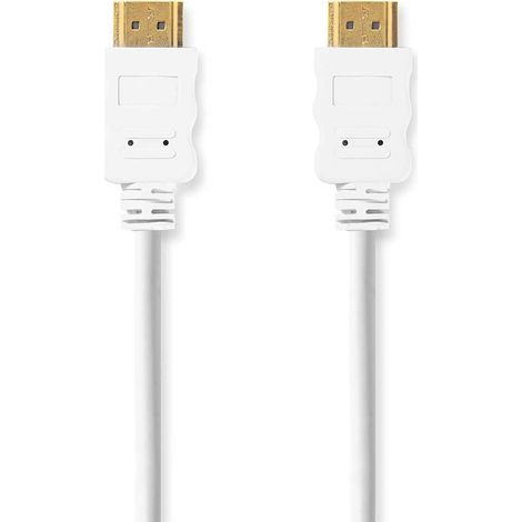 Cable HDMI de alta velocidad por cable a través de Ethernet ™  Conector HDMI™  Conector HDMI™  4K@60Hz  ARC  18 Gbps  2.00 m  Redondo  PVC  Blanco  Label (1/3)