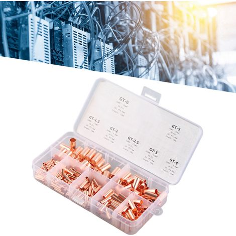 Kits de 250 connecteurs pour tubes en cuivre, ensemble de bornes de connexion et fournitures de câblage
