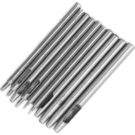 Kit de 10 outils de perforation pour le travail du cuir (outil de perforation pour ceintures et bracelets de montre) (1/4)