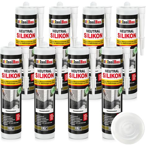Neutralsilikon Naturstein Silikon Marmor Sanitär Inn/Auß 8 x 300ml Transparent (1/5)