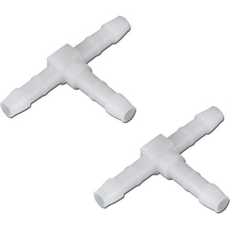2x raccord de durite en T diamètre 5mm connecteur tube tuyau carburant essence tracteur tondeuse voiture