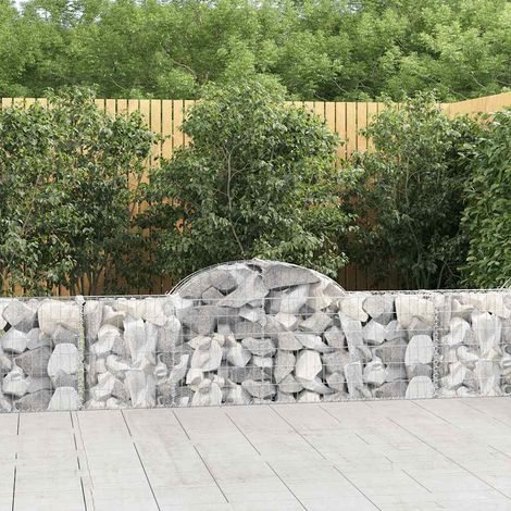 Gabion à arc élevé 200x30x60/80 cm Fer galvanisé