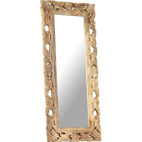 Maison Exclusive - Specchio Intagliato a Mano 110x50 cm in Legno Massello di Mango (1/5)