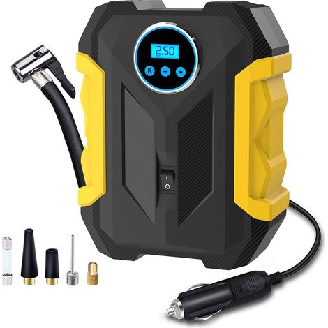 Compresseur d'air numérique portable avec lampe LED, 12 V CC (1/5)