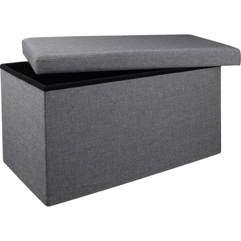 Bank mit Aufbewahrungsfunkt. ca. 76x38x38cm, grau