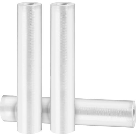 Sac Sous Vide Alimentaire 3 Rouleaux 28x500cm Sous Vide Alimentaire pour tous appareils de vide, Résistants à la rupture, sans BPA, environ 190 µm, Racs de congélation sous vide pour tous micro-ondes (1/5)