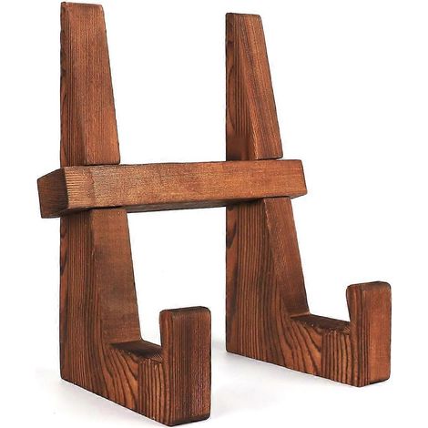 Présentoir à assiettes en bois, support rustique pour cadre photo en bois, chevalets décoratifs de table pour présentation (1/5)