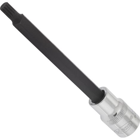 VIGOR Schraubendrehereinsatz, V2123, 1/2 (12,5 mm) Vierkant hohl, Innen Vielzahn Profil XZN, SW M8 (1/3)