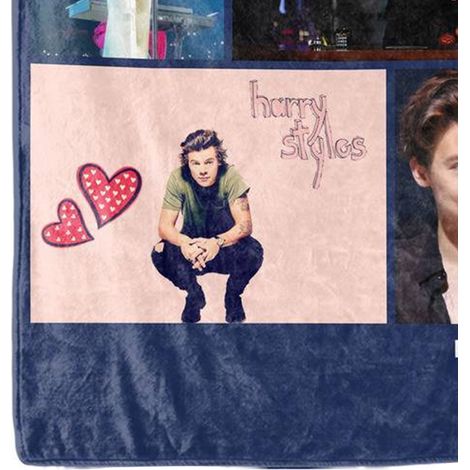 Couverture étoile Harry Styles personnalisée 80x100cm, plaid design motif star, couverture légère décorative (1/4)