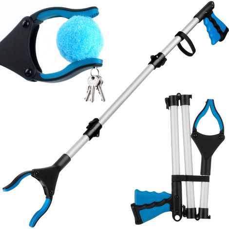 Pince Ramasse Objet Pliable 90 cm, avec Tête Rotative 360° (1/5)