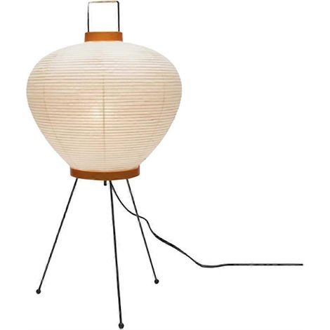 Vintage japanische Stehlampe aus Reispapier im Wabi-Sabi-Stil, ideal für Schlafzimmer, Wohnzimmer oder als Nachttischdekoration (amerikanischer Stecker). (1/5)