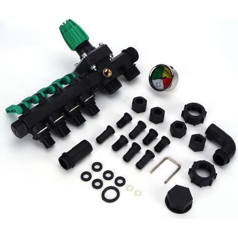 Accesorios para válvulas de control de pulverizadores agrícolas, separador de agua de 4 vías, accesorios agrícolas (1/5)