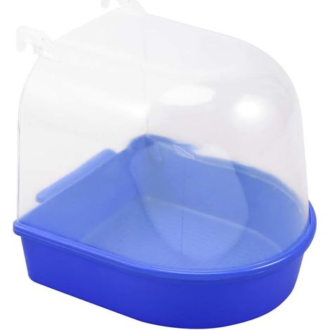 Bain Pour Oiseaux - Couvercle Protecteur - Pour Perruches, Canaris, Inséparables - Plastique Non Toxique - 1 Pièce (1/5)