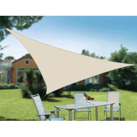 MINKUROW 98 % UV-beständiges dreieckiges Sonnensegel mit kostenlosen Seilen, wasserabweisendes Vordach für Garten, Terrasse, Hof, Camping (1/5)