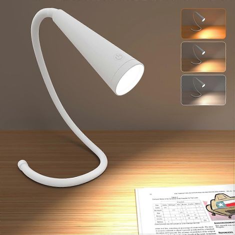 Lampe de lecture rechargeable pour lire autour du cou le soir, 3 couleurs et intensité lumineuse réglable en continu (1/5)