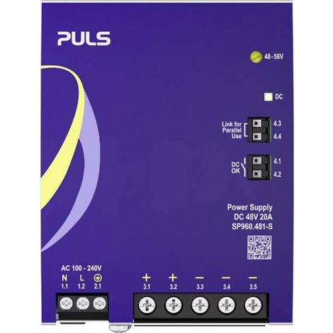 PULS SP960.481-S Alimentatore per guida DIN 48 V/DC 20 A 960 W Num. uscite:1 x Contenuto 1 pz. (1/3)