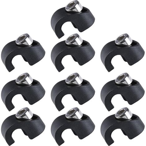Convient pour 10 fixations de fourche avant de vélo, caches de freins, colliers de serrage de durites de freins et rails de guidage en forme de C de fourche avant de vélo. (1/4)