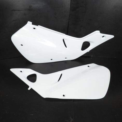Cache latéraux plaque numéro latéral blanche UFO pour moto Honda (1/2)