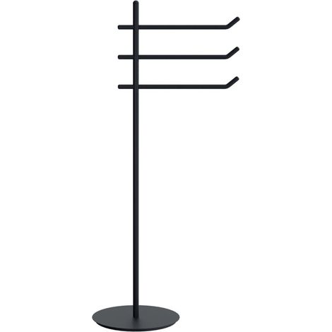 Lineabeta - Piantana con 3 porta asciugamani Stela nero (1/2)