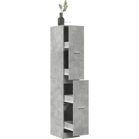 Apothekerschrank Betongrau 30x41x174,5 cm Holzwerkstoff