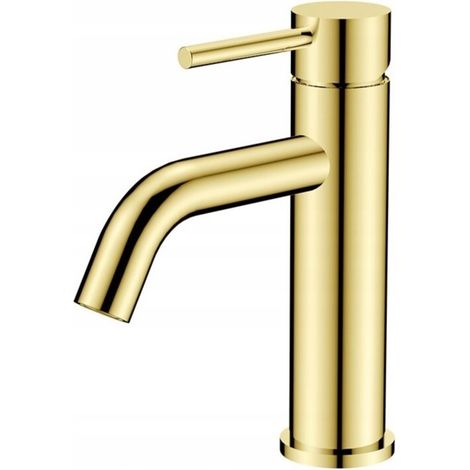 Grifo de lavabo bajo VEO II color oro claro de Besco (1/2)