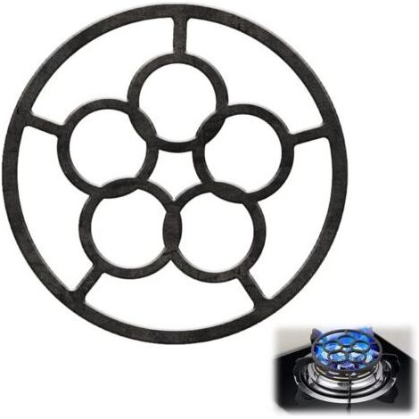 Réducteur de plaque de cuisson à gaz pour cafetière (1 pièce), support de plaque de cuisson à gaz de 18,4 cm (7,25 pouces), support universel pour quatre ou cinq plaques, réducteur antidérapant pour c (1/5)