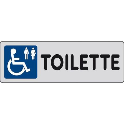 ETICHETTA ADESIVA 150X50 TOILETTE INVALIDI. Prezzo per 1 pezzo.