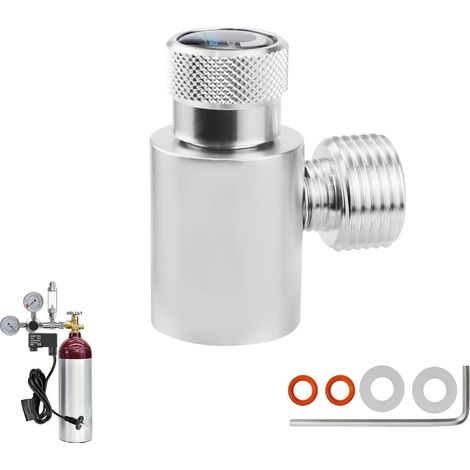 Adaptateur pour bouteille de CO2, adaptateur Quick Connect TR21-4 vers W21.8 CO2, adaptateur Quick Connect compatible avec les systèmes et fûts de bière à domicile (1/5)