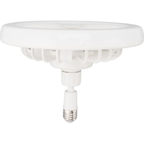 Ventilateur de plafond 30 W avec éclairage, 25 cm (9,8 pouces), angle réglable, télécommande, diffuseur d'arômes, 3 vitesses, température de couleur, culot E27, 86-265 V (1/5)