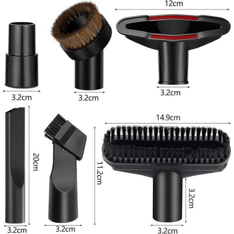 7 Pièces Accessoires Pour Aspirateur,Embout Aspirateur Universel Avec 58Cm Suceur Plat Flexible,Suceur Aspirateur Universel Avec (1/4)