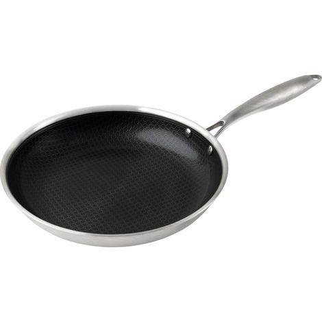 Premium Antihaft Induktion Wabenpfanne PFAS-frei - 28 cm - Keramik Bratpfanne kratzfest mit Aluminiumkern