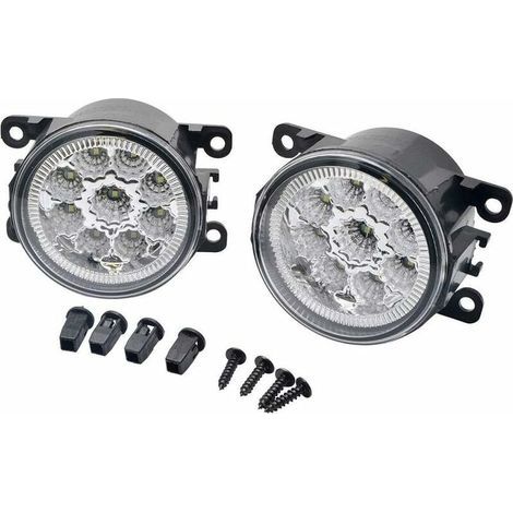 Set of 2 front fog lights with 9 LEDs for Ford Fiesta MK6 MK7 (1/3)