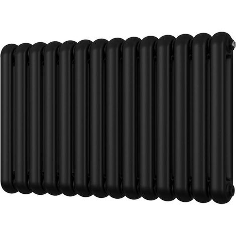 Sherwood - Black Round Top Column Radiator H600mm x W993mm 2 Column (1/3)