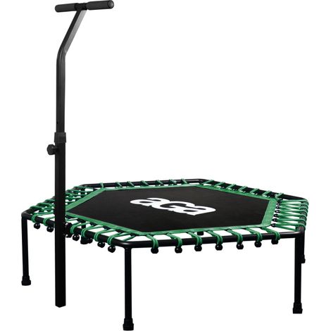 Aga24 – Trampoline 130 cm avec barre réglable – Charge maximale 120 kg – Cadre acier galvanisé – Surface de saut en PP MESH (1/5)