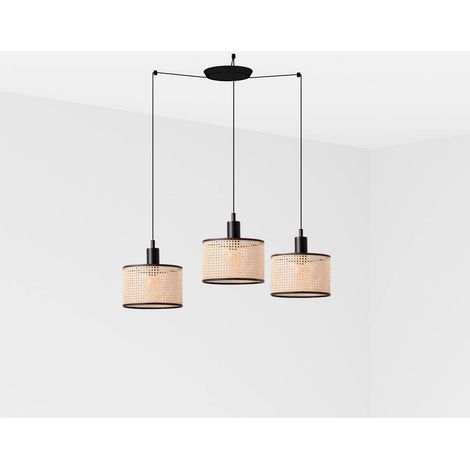 Faro MAMBO - Grappolo Triplo Cilindrico Drop Light Nero, E27 (1/2)