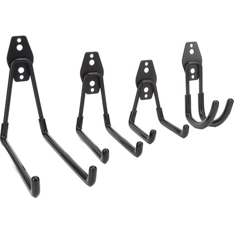 Set mit 14 robusten Wandhaken, hohe Tragfähigkeit, Werkzeughalter für die Garage, inklusive Schrauben und Dübeln. (1/5)