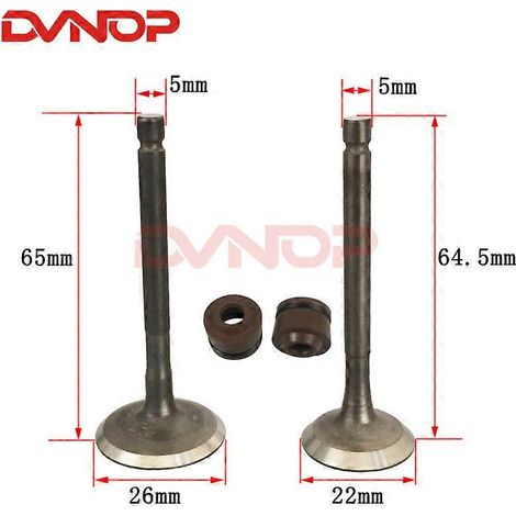 Válvula de motor de motocicleta, vástago de válvula de admisión y escape para Yamaha YBR125 YBR 125 125cc, repuestos para motor, tubo de válvula (válvula) (1/5)