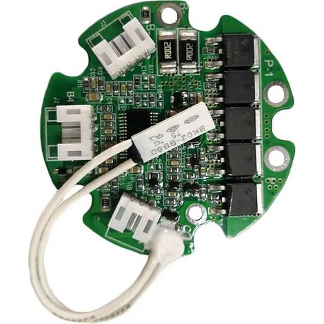 Rundes Dual-Port-BMS mit Temperatursensor, 10S 36V 20A Flaschenbatterie-BMS mit Dual-Port zum Laden und Entladen (1/2)