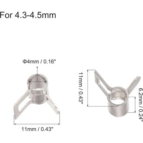 Spring Clamp 65Mn Steel 4mm DI Nickel Plated (1/3)