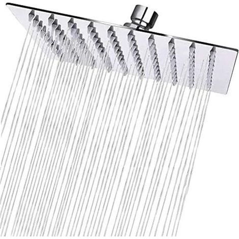 Quadratischer 50-cm-Regenduschkopf aus Edelstahl – Hochdruck-Duschkopf, wassersparend, kalkabweisend, 360°-Drehung, einfache Installation