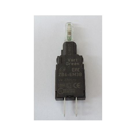Corps pour voyant DEL intégrée 230..240V vert Harmony ZB6 SCHNEIDER ZB6EM3B