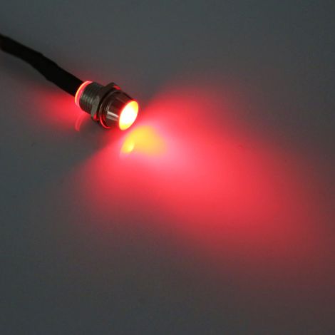 4 Voyants LED 12V 8mm Tableau de Bord Rouge pour Voiture Utilitaire (1/3)