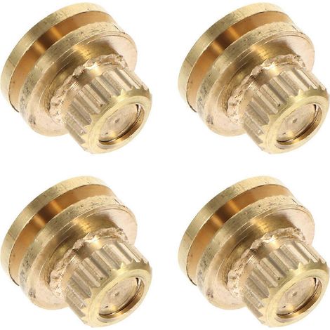 Pieds d'enceinte en cuivre pur, conception antichoc, ensemble d'accessoires d'enceinte dorés en 4 pièces. (1/5)