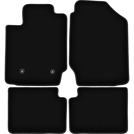 Alfombrillas básicas de terciopelo negro para: Toyota Corolla E12 / E13 hatchback, familiar, sedán (2002-2007) (1/5)