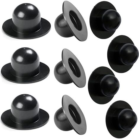 Intex Replacement Bottom Caps for Pool Filtration Pump, Compatible with Intex Pool (Black) (1/5)
