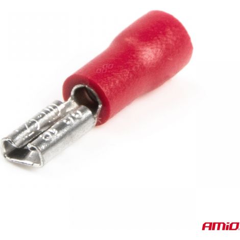 Connecteurs plats femelles isolés 3,8 mm 0,5-1,5 mm² 10 A 10 pièces AMIO-03060 (1/3)