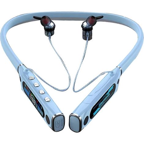 Bluetooth-Sportkopfhörer mit Mikrofon und Wiedergabefunktion – Hellblau (1/5)
