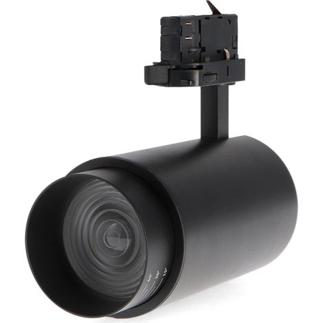 IluminaShop - Foco LED para Carril Black Bari 30W Optica Regulable Trifasico CCT IP20