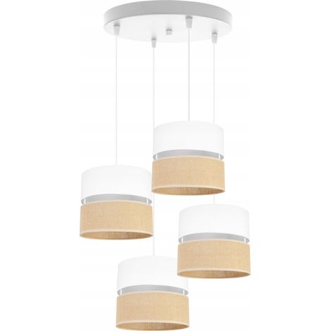 LAMPADA A SOSPENSIONE, LAMPADARIO DA SOFFITTO, PARALUME 20 CM BIANCO (1/5)
